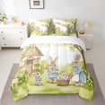 thumbnail image 2 of Erosebridal Easter Eggs Bedding Sets Twin Size,Kawaii Rabbit Comforter Sets with Sheets,Festival Decor,Reversible,7pcs, 2 of 5