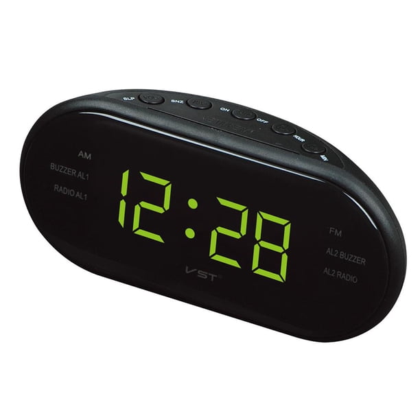 Despertador dual digital FM con sintonización digital 522 ~ 1620KHZ enchufe Sunnimix Reloj despertador digital LED