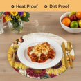 thumbnail image 4 of Sunflower Round Placemats Set of 2, Braided Polypropylene Place Mats, Farmhouse Rose Floral Vintage Butterfly Washable Table Mats for Kitchen Dinner Holiday Wedding Party Coffee Table Decoration 15", 4 of 9