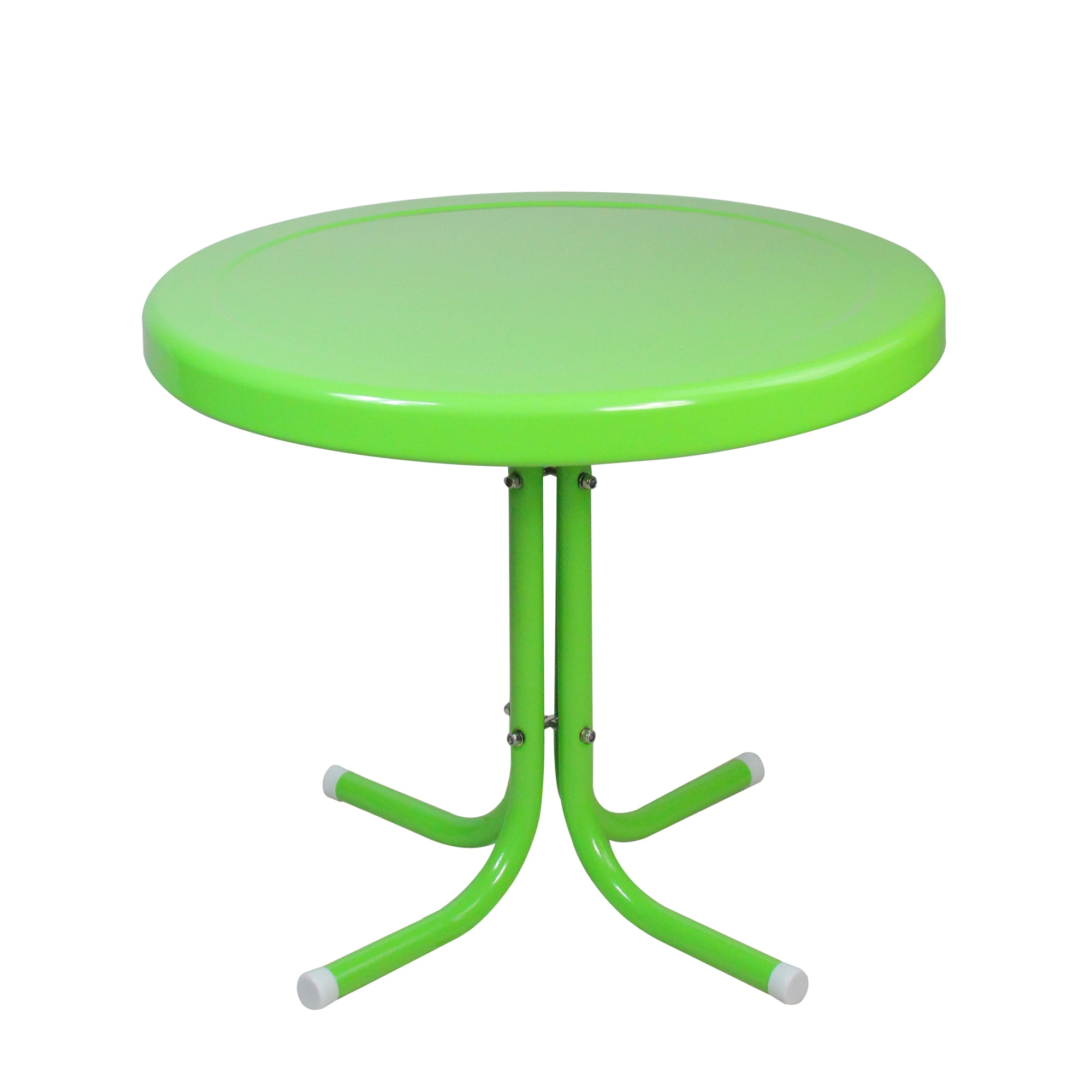 Outdoor Retro Metal Tulip Side Table Lime Green