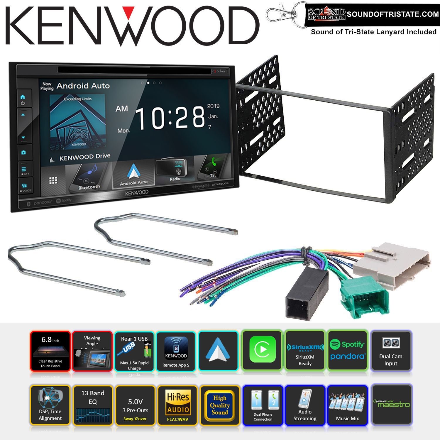 Kenwood DDX6906S DVD Receiver for 9597 Ford Explorer, Ranger & Lincoln