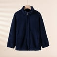 thumbnail image 2 of Sexlip Women's Fall Winter Coat Zip Up Fleece Jacket with Pockets Warm Plush Outwear Stand-Up Collar Cute Tops Blue XL, 2 of 6