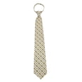 thumbnail image 1 of Mens Yellow Zipper Pre-made Fashion Zipper Necktie Ties, 1 of 2