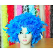 Blue Chandelle Feather Wig  Halloween Costume Wig Blue Bird Costume