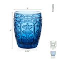 thumbnail image 2 of Fitz and Floyd Trestle 10 oz Indigo Double Old Fashion Glass (Set of 4), 2 of 5