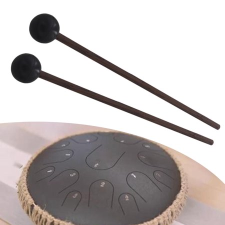 2Pcs Wooden Drum Mallets Accessories Replace Part Percussion Instrument Parts Glockenspiel Sticks Xylophone Mallet for Beginners Kids Gifts Black