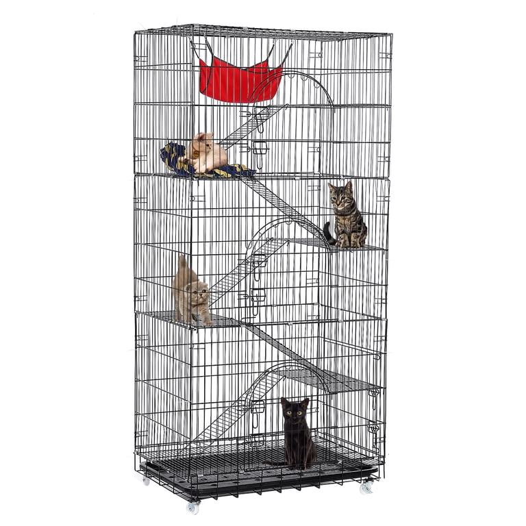 PawGiant 6 Tier Wire Cat Cage, 77
