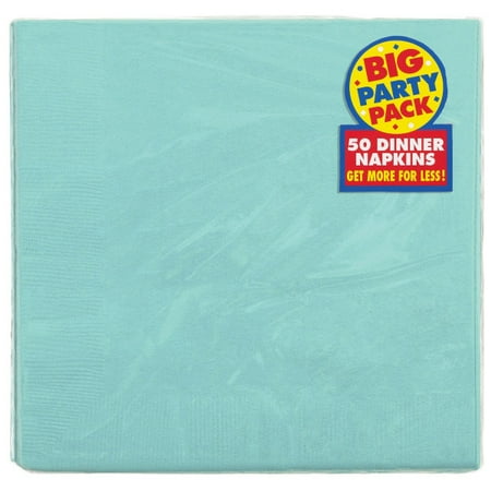 Robin's Egg Blue, Big Party Pack, 2-Ply Dinner Napkins, 50 Per Pack