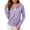 Purple, variant on Women's Hooded Lightweight Full-Zip Sun Jacket - UPF 50 Long Sleeve Athletic Hoodie, Outdoor Running & Hiking Windbreaker Army Green L