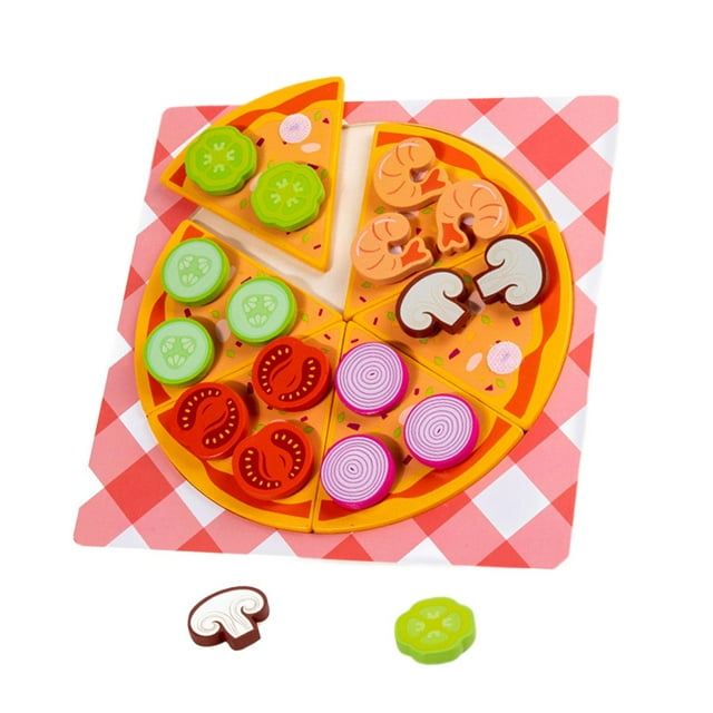Juego de comida de juguete, juego de simulación, juguete de cocina, juguetes educativos de comida para preescolares, aprendizaje pizza