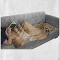 thumbnail image 6 of Art Soft Flannel Fleece Throw Blanket, Chinese Lake Landscape Before Majestic Foggy Mountains in Mist Clouds Dramatic Hill View, Cozy Plush for Indoor and Outdoor Use, 50" x 60", Peach, by Ambesonne, 6 of 6