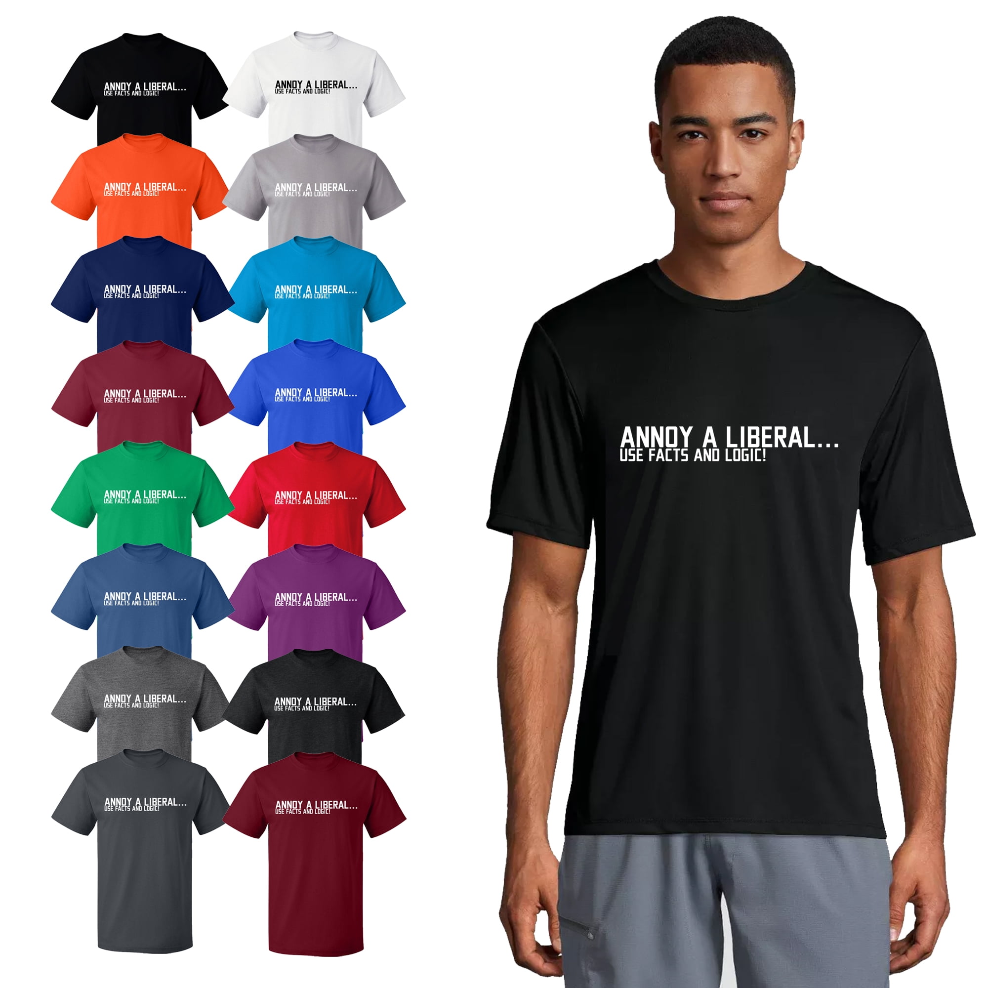 OXI T-Shirt - Annoy a Liberal, Basic Casual T-Shirt for Men's and