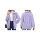 thumbnail image 3 of Chaqueta Suave y Cálida con Cremallera y Larga para Mujer Púrpura XXL, 3 of 7