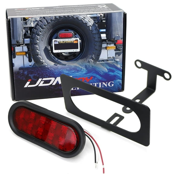 Rear Spare Tire Mount LED Brake/Tail Light Kit For Jeep 2007-2017 Wrangler JK, Brilliant Red
