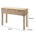 thumbnail image 5 of Console Table with 2 Hexagonal Pattern Drawers, Brown- Saltoro Sherpi, 5 of 5