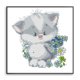 thumbnail image 2 of 1 juego de kit de punto de cruz con diseño de gatito adorable para bordar y hacer manualidades para principiantes. 11CT, 2 of 5