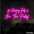 thumbnail image 4 of Craftnamesign Happy Girl Are The Prettiest Neon LED Sign, Girl Room Decor, 4 of 4
