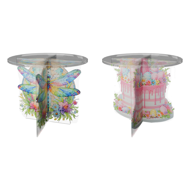 Acrílico Dragonfly Pintura Diamantes Postor Planta en Maceta