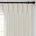 thumbnail image 2 of Half Price Drapes Off White French Pleated Silk Blackout Curtains for Bedrooms(1 Panel),50WX 96L, 2 of 11