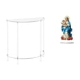 thumbnail image 1 of Mesa Auxiliar De Acrílico Para Espacios Pequeños Con Mesa Auxiliar De 2 Niveles Y Mesita De Noche Delgada Para Baño, Hogar, Sala De Estar, Decoración Con Decoración De Escritorio De, 1 of 8