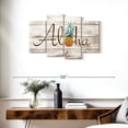 thumbnail image 3 of Elephant Stock Aloha Pineapple Wall Art - Horizontal Multi Panel Canvas - Living Room Wall Decor - Food And Drink Multi Panel - Blue And Gray Decor - 36" x 22", 3 of 8