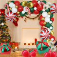 thumbnail image 1 of Kit de arco de guirnalda de globos navideños, paquete de 106, rojo, blanco, verde y dorado, 1 of 5