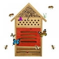 thumbnail image 2 of Insect House Natural Wooden Bee Hotel Butterfly Habitat for Gardens Ladybugs(Ladybirds), lacewings, Butterfly, Mason Bees, Solitary, Leaf Cutter & Many Other Beneficial Insects (19.5*29.5*4), 2 of 7