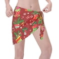 thumbnail image 2 of Wukai X-mas and New Year Women’s Short Sarongs Beach Wrap Bikini Bottom Short Skirt Chiffon Scarf for Swimwear, 2 of 4