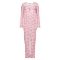 thumbnail image 6 of CLOISE Women Pjs Sets 2-Piece Cozy Long Sleeve Sleepwear Tees and Comfy Lounge Pants with Pockets Pjs Sets Comfort Pleated Heart Printed Trendy Loungewear, 6 of 6