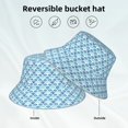 thumbnail image 2 of Fotbe Blue Fish Scale Texture Sombrero Tipo Pescador con Estampado – Sombrero de Sol de Algodón de Moda para Playa, Golf, Pesca, 2 of 6