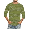thumbnail image 1 of Blusas y camisas de manga larga con cuello redondo para hombre, blusa informal con cuello redondo y manga corta, blusa estampada de poliéster para hombre., 1 of 4