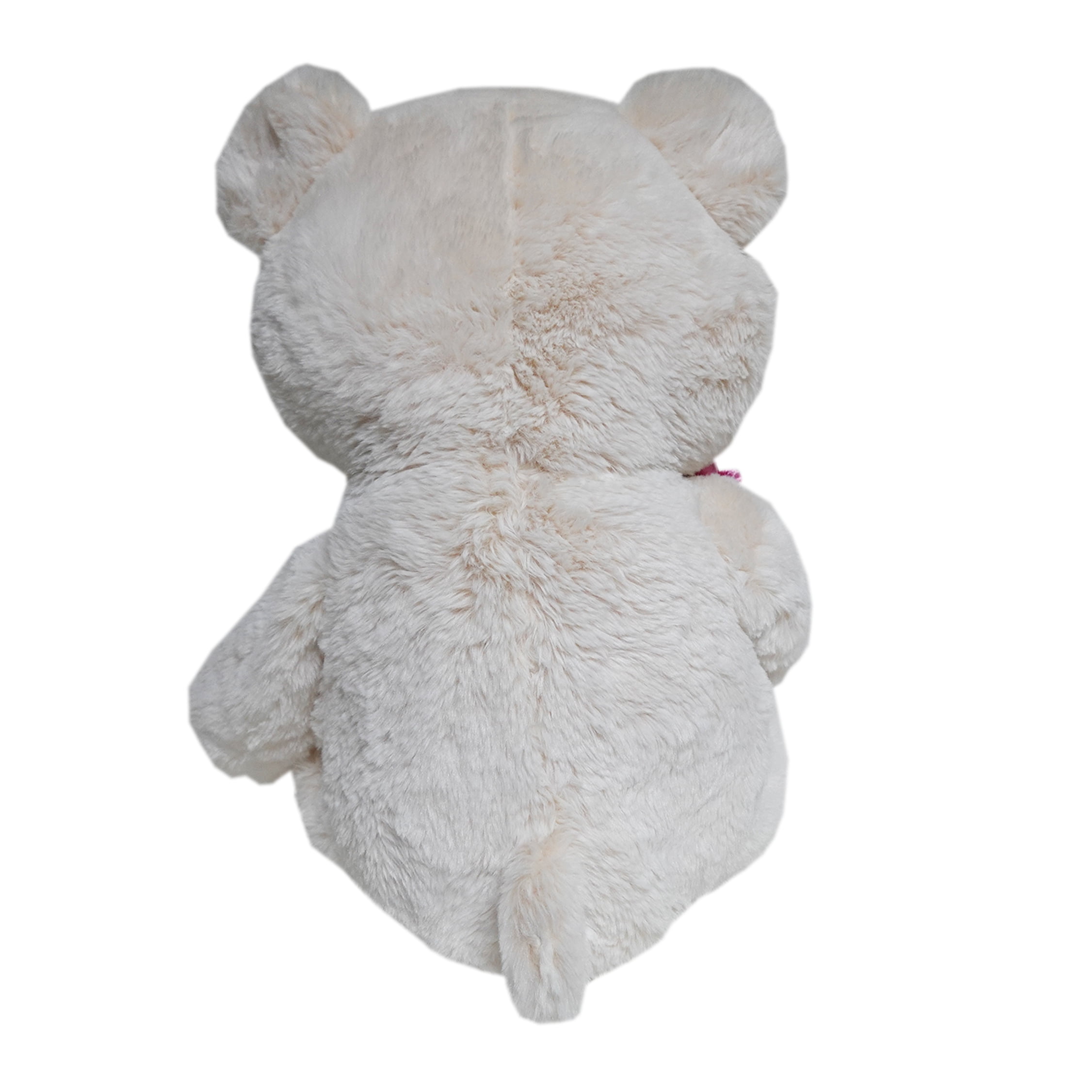 Jumbo Bear with Flower Plush, Cream, 26