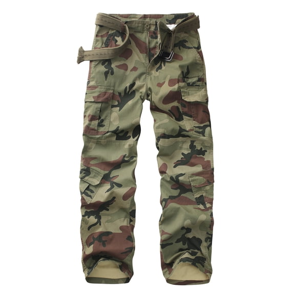 Mens Cargo Pants Relaxed Fit Classic Casual Pants