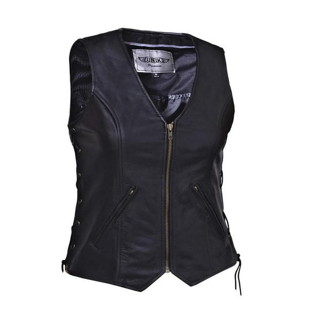 Plus size deals leather motorcycle vest