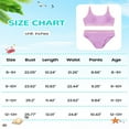 thumbnail image 2 of GYRATEDREAM Girl's 2 Piece Swimsuit Sport High Waist Teen Kids Bikini Set Bathing Suit Swimwear for 11-12Y Purple, 2 of 9