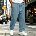 thumbnail image 6 of Trgacdwlo S-5XL Mens Cargo Pants Wide Leg Baggy Sweatpants Men with Pocket Elastic Waist Drawstring Athletic Lounge Pants Men, 6 of 8