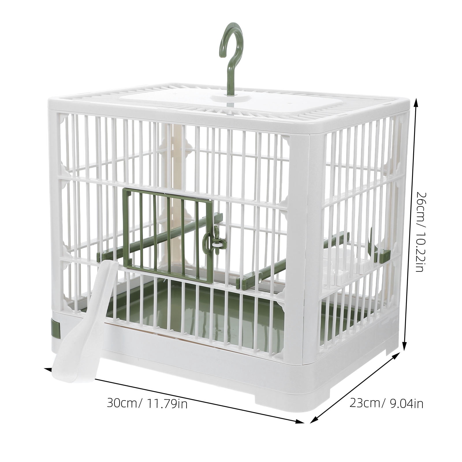 COMPUKAS Foldable Portable Travel Cage with Stand, ABS Material Parakeet Carrier for Birds and Small Pets