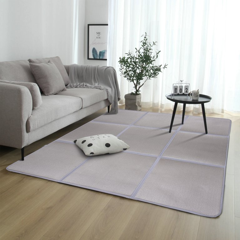 Folding Rattan Floor Mat Thick Living Room Floor Sleeping Mat Rattan  Japanese Tatami Carpet Pad Summer Play Mat Non-Slip