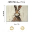 thumbnail image 3 of COMIO 20x16 in / 16x12 in Decorative Brown European Rabbit Hare Portrait Wall Art 16x12in, 3 of 6
