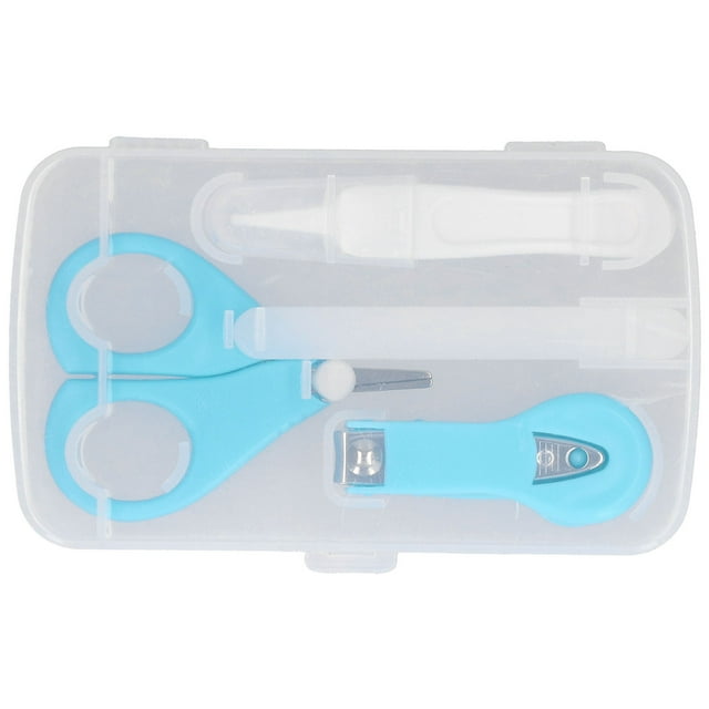 Juego De Cuidado De Manicura Para Bebés, Seguridad De Agarre Fácil Kit De Cuidado De Uñas De Seguridad De Tamaño Perfecto Para El Cuidado De Uñas Para Niños De 0 A 3 Años OTVIAP Azul