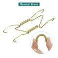 thumbnail image 4 of Uxcell 10Pcs Plate Hanger, 4 inch Brass Invisible Wall Plate Hangers, Gold, 4 of 6