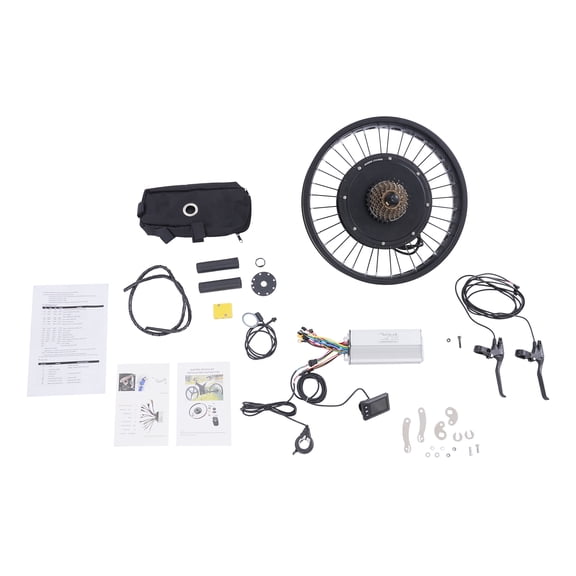 20 Inch 48V 2000W Rear Hub E-Bike Conversion Kit, Brushless Gearless Motor With LCD Display