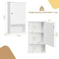 thumbnail image 3 of LOKO Bathroom Wall Cabinet, Bathroom Cabinet Wall Mounted with Single Shutter Door and Adjustable Shelf, Small Medicine Cabinet for Living Room, Kitchen or Entryway, 16.5 x 6.5 x 27.5 inches (White), 3 of 15