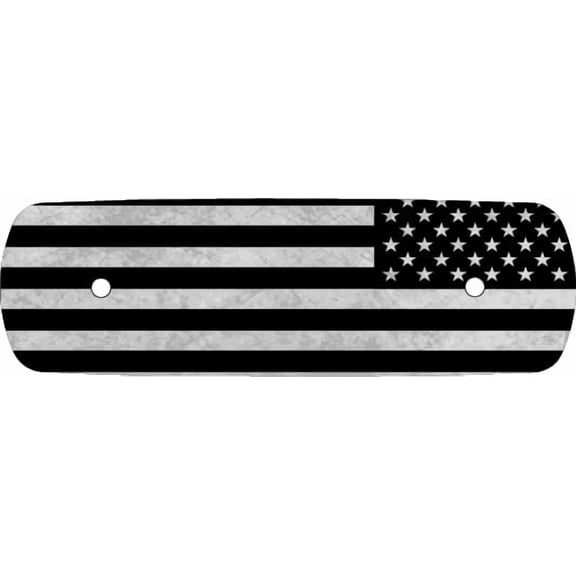 Kustom Cycle Parts American Flag Air Cleaner Cover Insert. Replaces Stock Harley Davidson M8 / 114 Insert. (Black and Grey Flag)