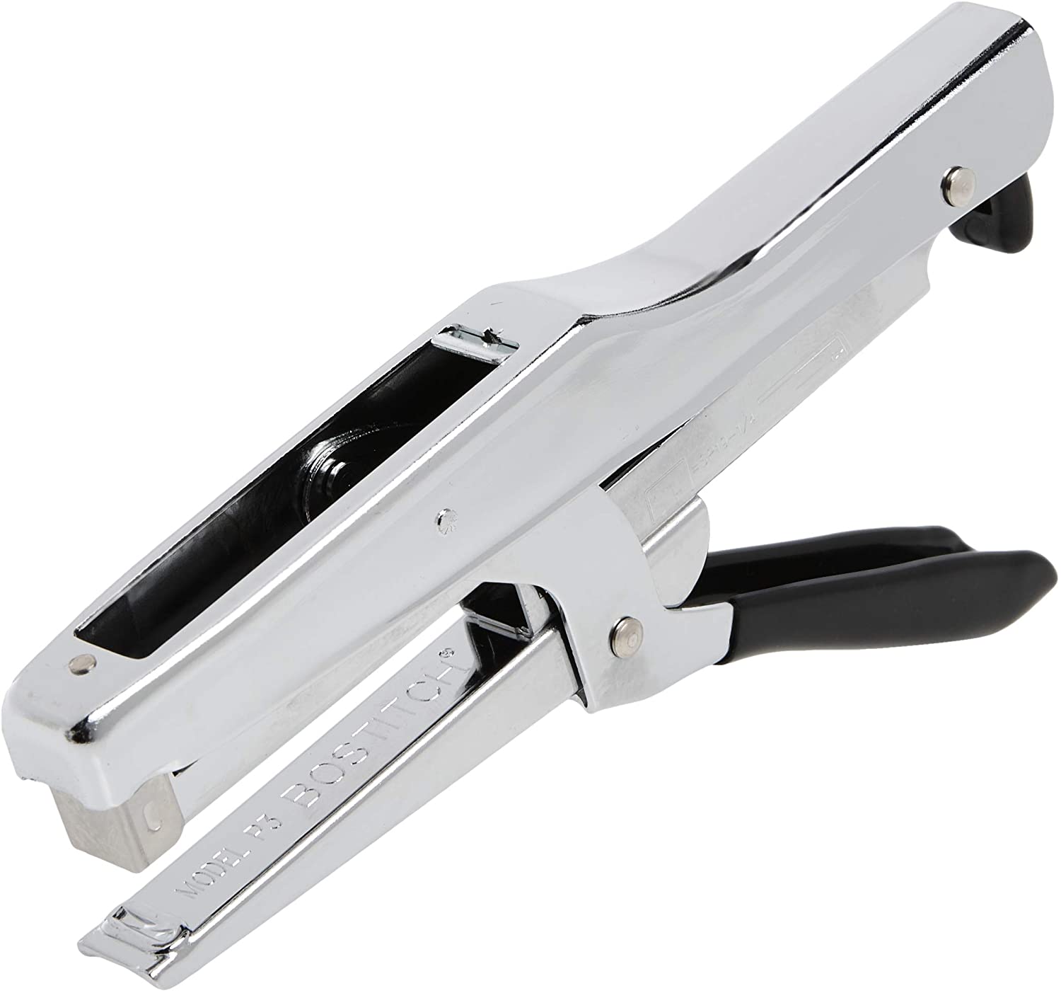 Bostitch P3 Chrome Plier Stapler (BOSP3CHROME), Reduced effort, easy squeeze handle By Visit the Bostitch Office Store