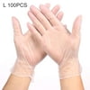 20/50/100pcs Disposable Glove Transparent PVC Plastic Good Toughness Kitchen Cooking Glove 100pcs & transparent L