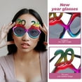 thumbnail image 3 of OULII Multi Color New Year Glasses Lightweight Plastic Party Eyeglasses Props for Festive Decor, 3 of 6