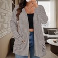 thumbnail image 5 of NISVIYA Women Plus Size Casual Sweaters Dressy Fall Winter Outerwear Coat Sweater Jacket Brown, 5 of 7