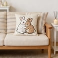 thumbnail image 6 of Easter Pillowcase Printed, Cute Rabbit Egg Chick Cushion Cover 18x18, Soft Breathable Fabric Pillow Case for Sofa Bed, Hidden Zipper Home Decor, Spring Festival Gift for Family, 6 of 7