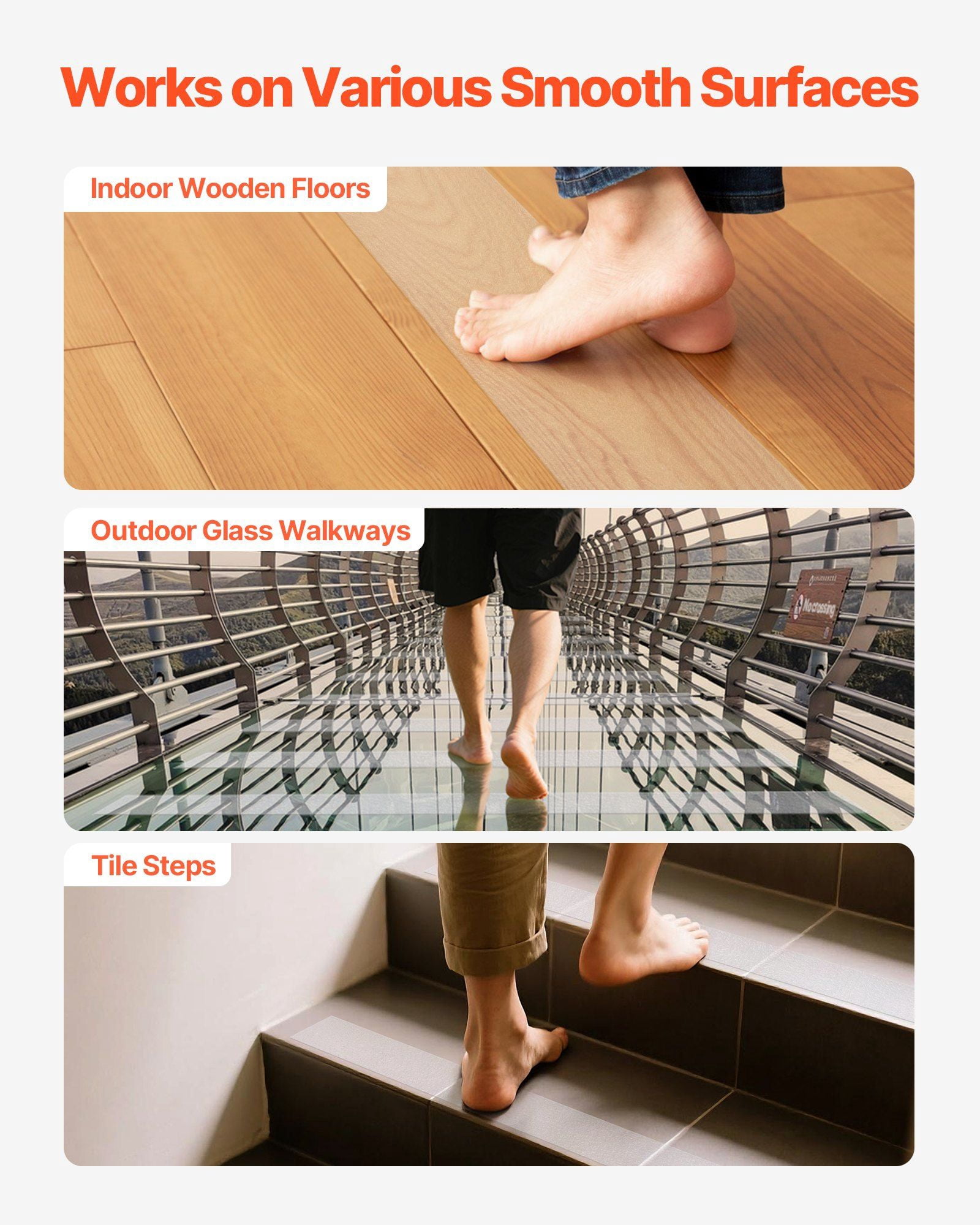 Transparent Anti-Slip Tape – 30FT x 4 Inch Non-Slip Grip Tape for Stairs, Ramps & Floors – Heavy Duty Traction Treads